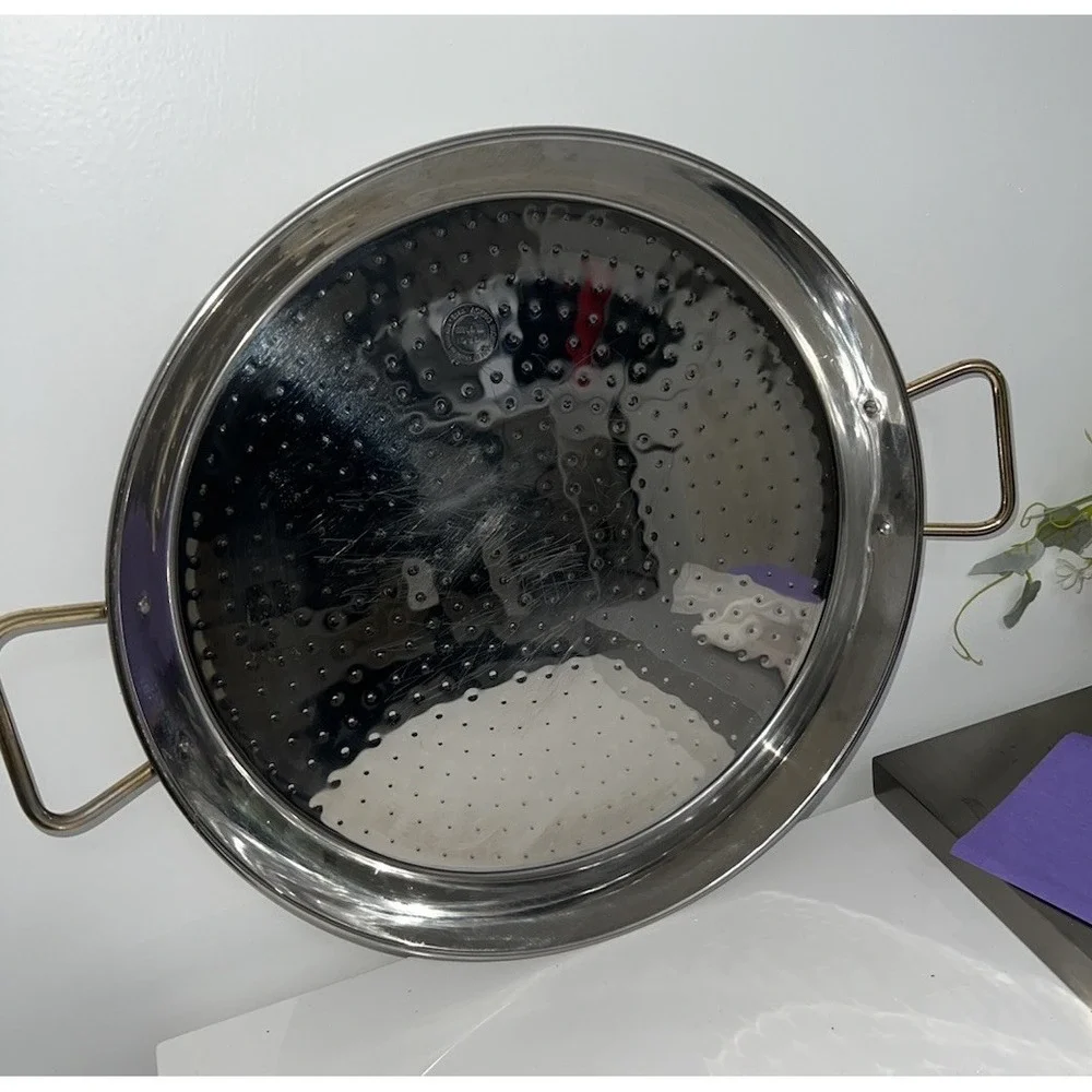 (..25N)16 Inch Stainless Steel Paella Pan, Made In Spain